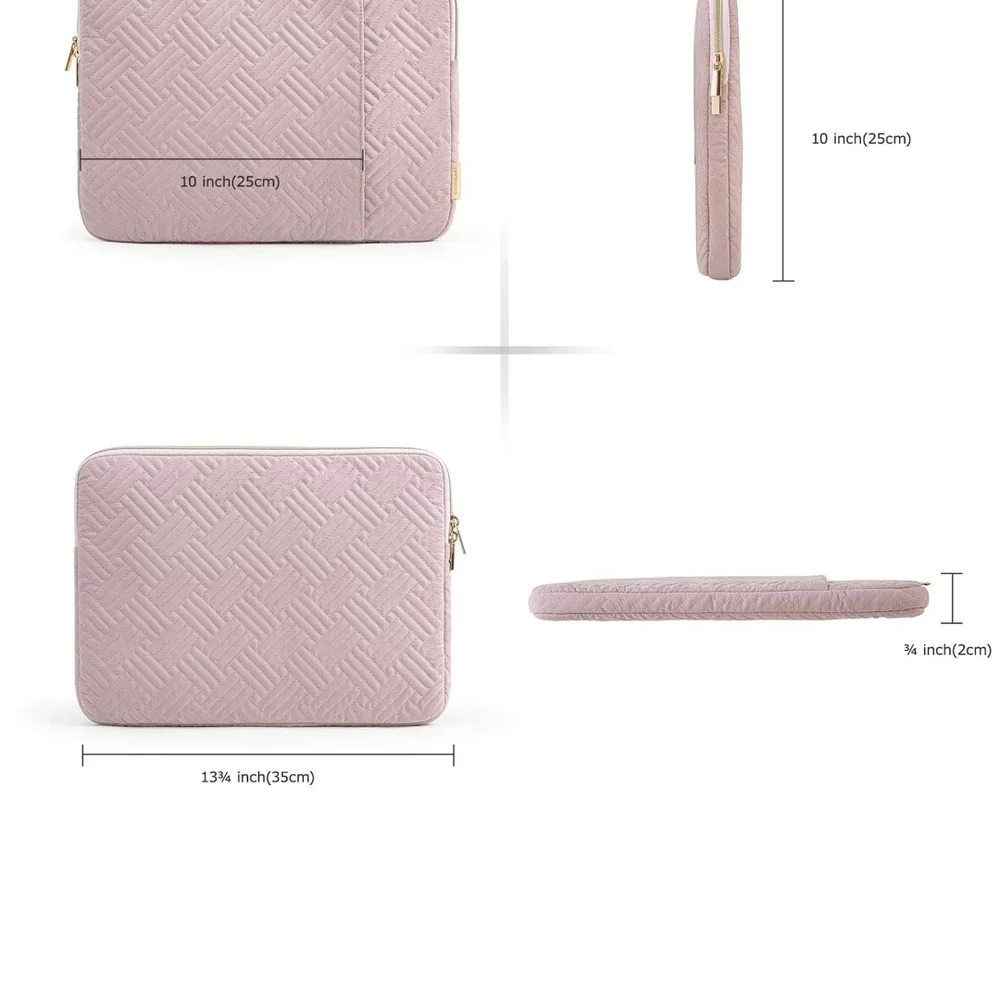 Chic Quilted Tablet Sleeve in Taupe